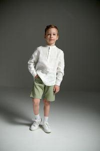 Linen shorts for kids, offering a lightweight and breathable option for warm weather