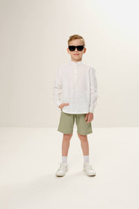 Linen shorts for kids, offering a lightweight and breathable option for warm weather